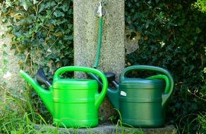 Gießkannen an Wasserstelle, ©Pixabay
